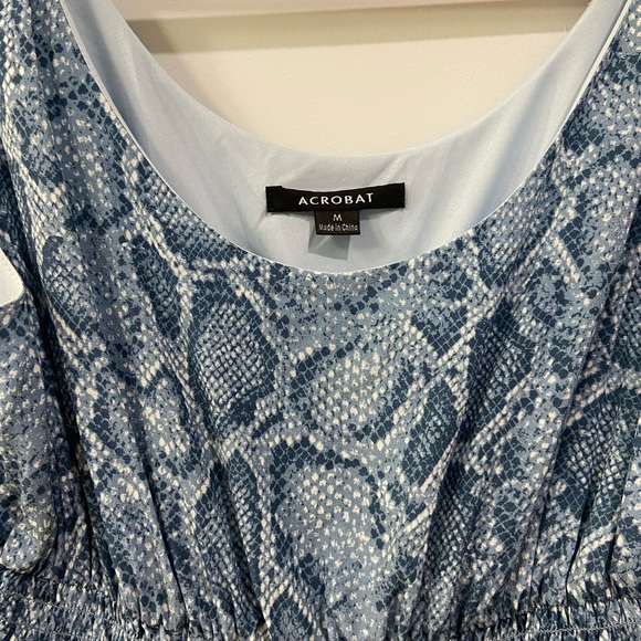 Acrobat - Blue Python Print Sleeveless Midi Dress - M - Picture 7 of 10